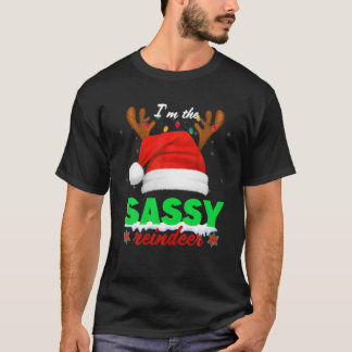 Vrolijk kerstfeest Ik ben de sassy rendieren licht T-shirt