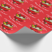 Vrolijk kerstfeest, ik ben hier cadeaupapier (Hoek)