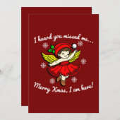 Vrolijk kerstfeest, ik ben hier feestdagenkaart (Voorkant / Achterkant)