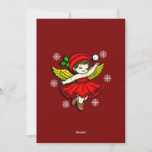 Vrolijk kerstfeest, ik ben hier feestdagenkaart (Achterkant)