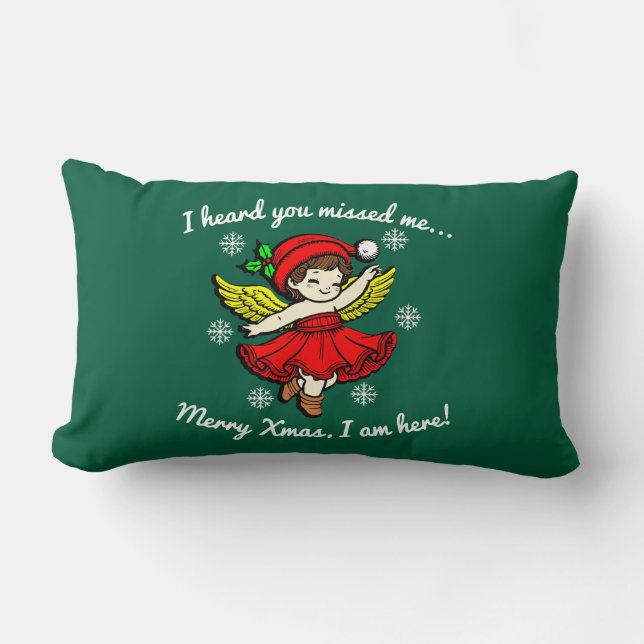 Vrolijk kerstfeest, ik ben hier kussen (Voorkant)