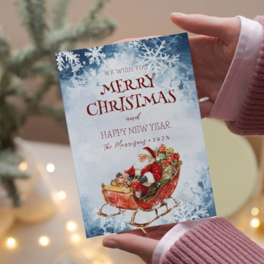 Vrolijk kerstfeest Ik Gelukkig Nieuwjaar Kerstman  Feestdagenkaart