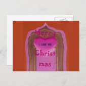 Vrolijk kerstfeest Ik hou van Briefkaart (Voorkant / Achterkant)