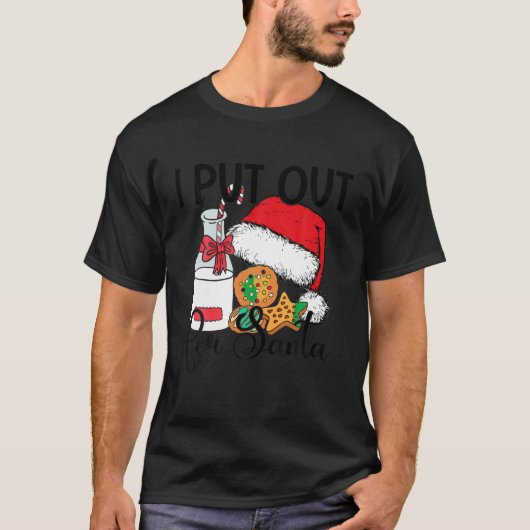 Vrolijk kerstfeest ik uit voor kerstkoekjes en mi t-shirt (Voorkant)