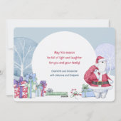 Vrolijk Kerstfeest Illustratie Fotocollage Feestdagenkaart (Achterkant)