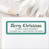 Vrolijk kerstfeest in 1500, op kerken geïnspireerd etiket (Insitu)