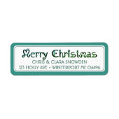 Vrolijk kerstfeest in 1500, op kerken geïnspireerd etiket (Voorkant)