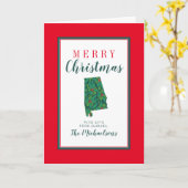 Vrolijk kerstfeest in Alabama Kaart (Gele Bloem)