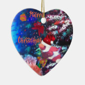 Vrolijk kerstfeest in aquarium keramisch ornament (Rechts)