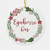 Vrolijk kerstfeest in Basque Eguberri op Keramisch Ornament (Voorkant)