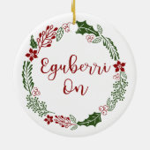 Vrolijk kerstfeest in Basque Eguberri op Keramisch Ornament (Achterkant)