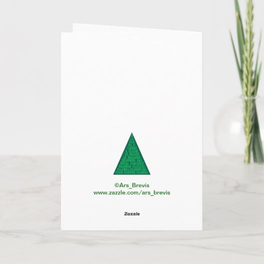 Vrolijk kerstfeest in Binary Feestdagen Kaart (Achterkant)