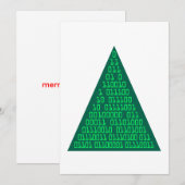 Vrolijk kerstfeest in Binary Feestdagenkaart (Voorkant / Achterkant)
