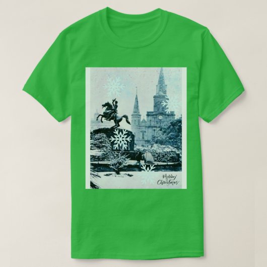 Vrolijk kerstfeest in  blauw TShirt (Design voorkant)