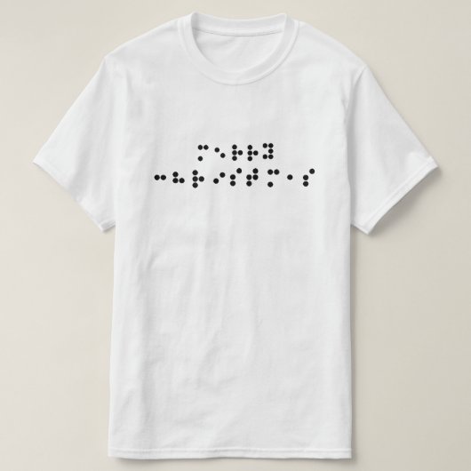 Vrolijk kerstfeest in braille t-shirt (Design voorkant)