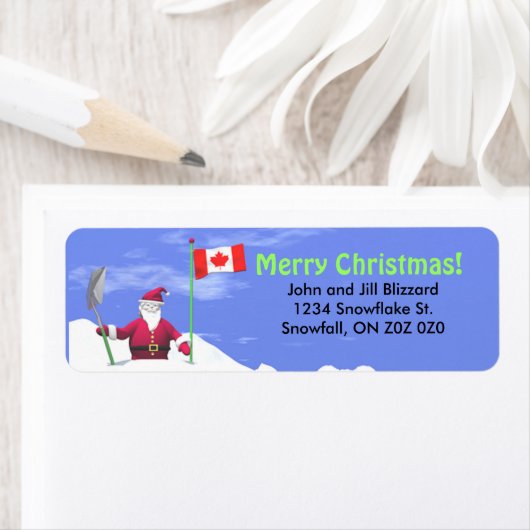 Vrolijk kerstfeest in Canada Etiket (Insitu)