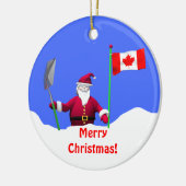 Vrolijk kerstfeest in Canada Keramisch Ornament (Links)