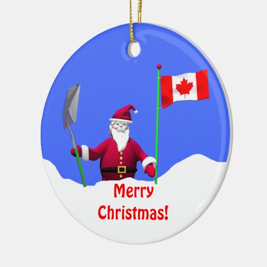 Vrolijk kerstfeest in Canada Keramisch Ornament (Links)