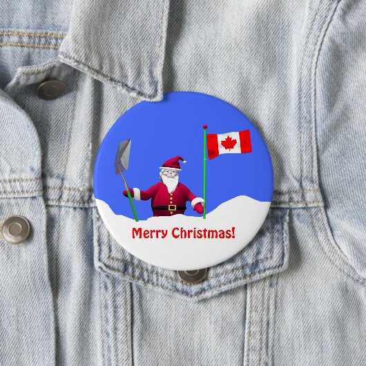 Vrolijk kerstfeest in Canada Ronde Button 4,0 Cm (In situ)