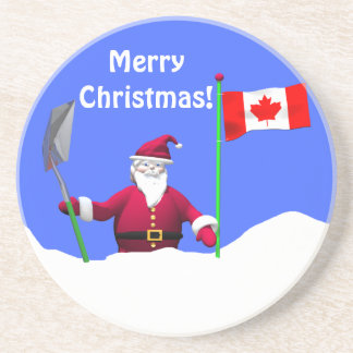 Vrolijk kerstfeest in Canada Zandsteen Onderzetter