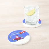 Vrolijk kerstfeest in Canada Zandsteen Onderzetter (Zijkant)