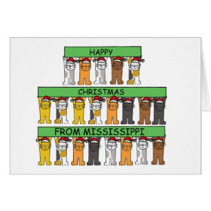 Vrolijk kerstfeest in Cartoon Cats uit Mississippi