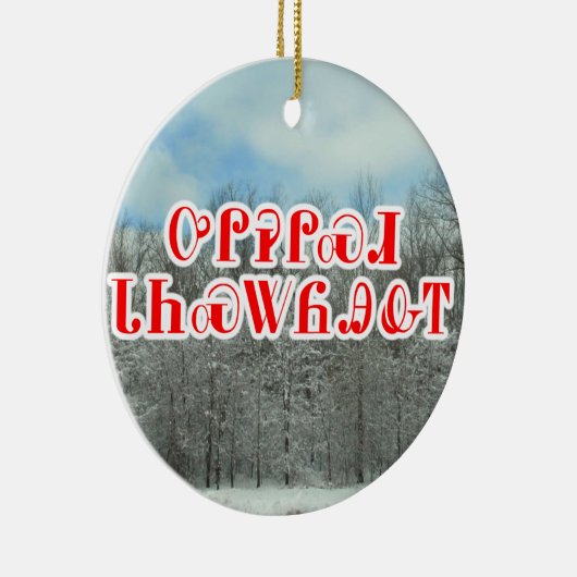 Vrolijk kerstfeest in Cherokee Keramisch Ornament (Rechts)