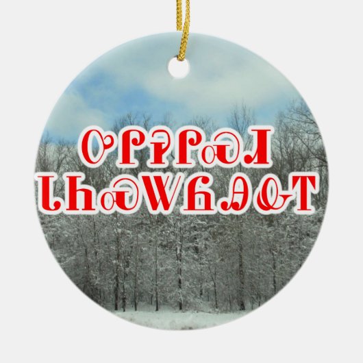 Vrolijk kerstfeest in Cherokee Keramisch Ornament (Voorkant)