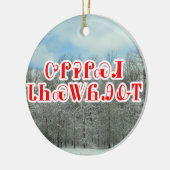 Vrolijk kerstfeest in Cherokee Keramisch Ornament (Links)