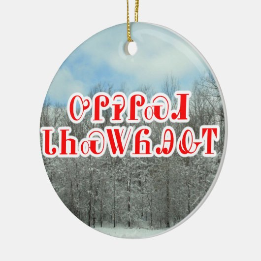 Vrolijk kerstfeest in Cherokee Keramisch Ornament (Links)