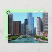 Vrolijk kerstfeest in Chicago Illinois Feestdagenkaart (Voorkant / Achterkant)