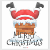 Vrolijk kerstfeest in Chimney Sticker (Vel)