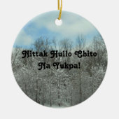 Vrolijk kerstfeest in Choctaw Keramisch Ornament (Voorkant)