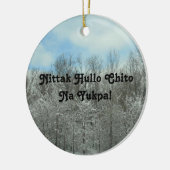 Vrolijk kerstfeest in Choctaw Keramisch Ornament (Links)