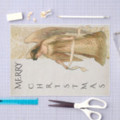 Vrolijk kerstfeest in Cream en Gold Holiday Tissuepapier (Craft)