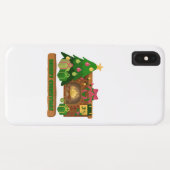 Vrolijk kerstfeest in de buurt van haard vreugdevu Case-Mate iPhone case (Achterkant (horizontaal))