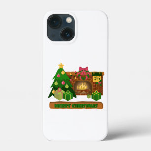 Vrolijk kerstfeest in de buurt van haard vreugdevu Case-Mate iPhone case