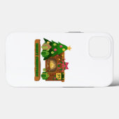Vrolijk kerstfeest in de buurt van haard vreugdevu Case-Mate iPhone case (Achterkant (horizontaal))