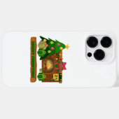 Vrolijk kerstfeest in de buurt van haard vreugdevu Case-Mate iPhone case (Achterkant (horizontaal))