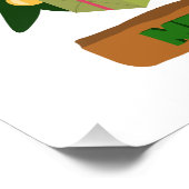 Vrolijk kerstfeest in de buurt van haard vreugdevu foto afdruk (Hoek)