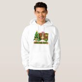 Vrolijk kerstfeest in de buurt van haard vreugdevu hoodie (Voorkant volledig)