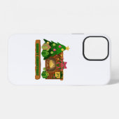 Vrolijk kerstfeest in de buurt van haard vreugdevu iPhone hoesje (Achterkant horizontaal)