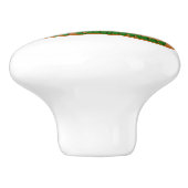 Vrolijk kerstfeest in de buurt van haard vreugdevu keramische knop (Zijkant)