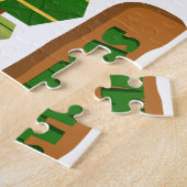 Vrolijk kerstfeest in de buurt van haard vreugdevu legpuzzel (Zijkant)