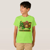 Vrolijk kerstfeest in de buurt van haard vreugdevu t-shirt (Voorkant volledig)
