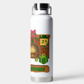 Vrolijk kerstfeest in de buurt van haard vreugdevu waterfles (Achterkant)