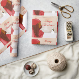 Vrolijk kerstfeest in de sneeuw cadeaupapier