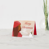 Vrolijk kerstfeest in de sneeuw (groet aanpassen) feestdagen kaart (Voorkant)