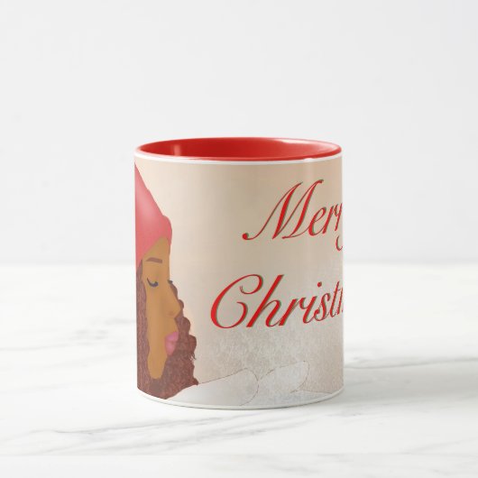 Vrolijk kerstfeest in de sneeuw mok (Midden)