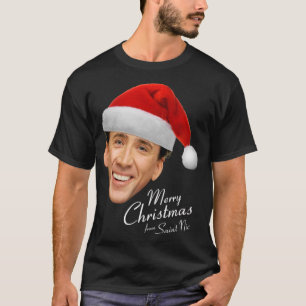 Vrolijk kerstfeest in de St.-Nic-olas-kooi T-shirt